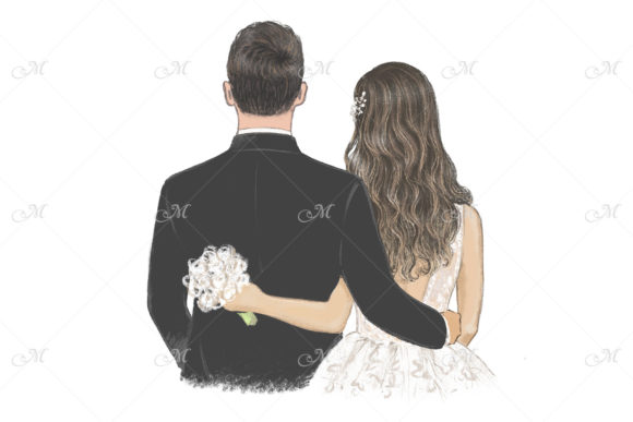 Capturing Everlasting Love: A Vintage Wedding Illustration