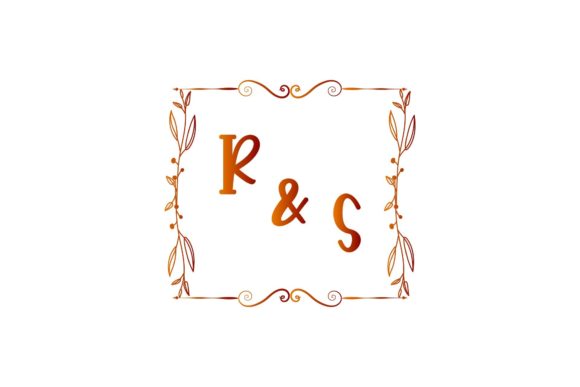 R & S Initial Flower Wedding Invitation: A Floral Design for Modern Nuptials